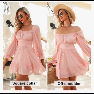 Pink Casual Mini Dress. Long Sleeve. Size 2XL. BRAND NEW.